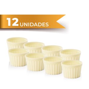 Blister de 12 copos de Chocolate Branco