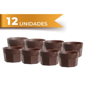 Blister de 12 copos de Chocolate Negro